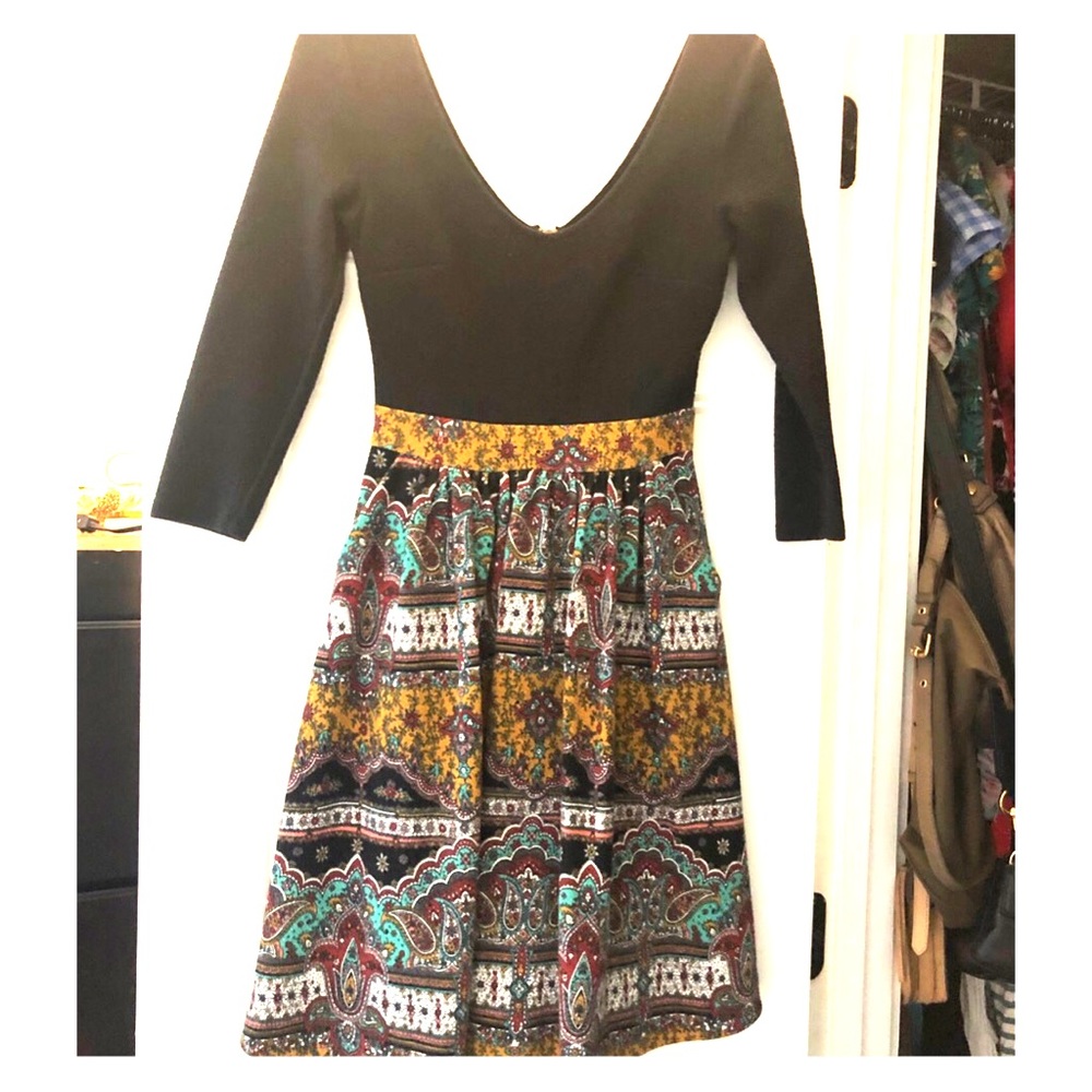 Anthropologie Maeve three quarter sleeve dress